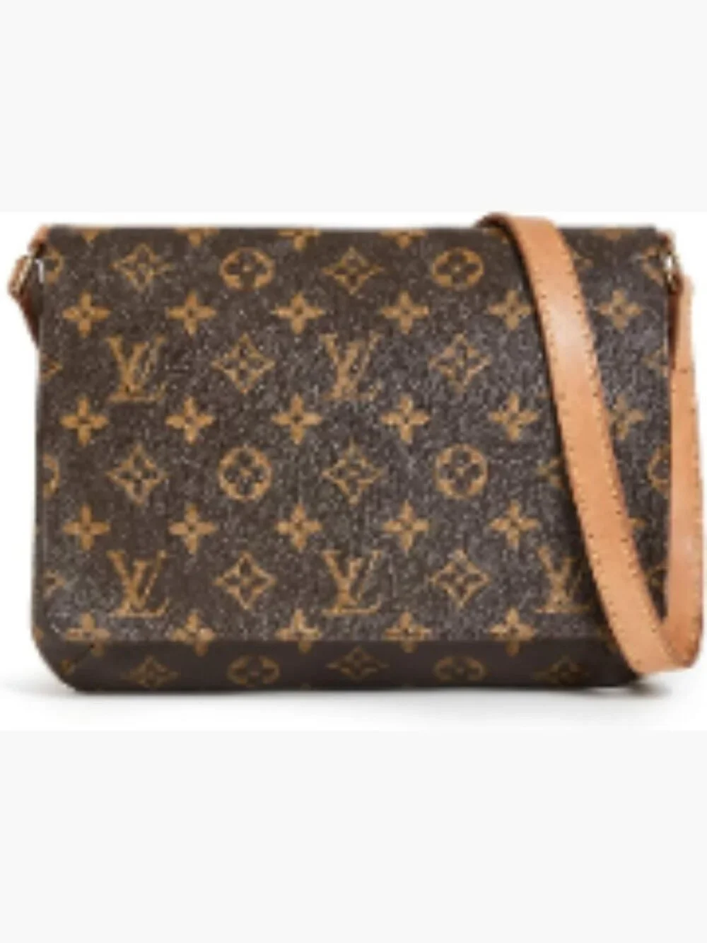 Pre-Loved Monogram Canvas Shoulder Bag with Leather Trim